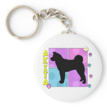 Groovy Akita Key Chain