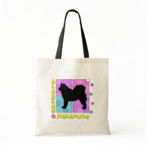 Groovy Alaskan Malamute Tote Bag