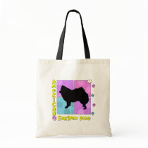 Groovy American Eskimo Dog Canvas Bags