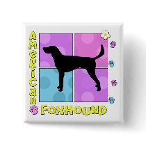 Groovy American Foxhound Pins