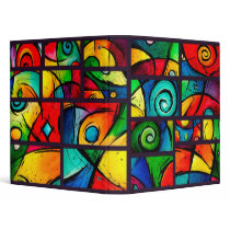 Groovy Art Abstract Binder
