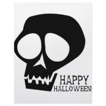 Groovy Black Skull - Happy Halloween Design Personalized Letterhead