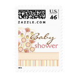 Groovy Blooms Baby Shower Postage Stamps