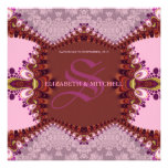 Groovy Bohemian Damask Wedding Invitation