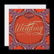Groovy Bohemian Diva Wedding Invitations invitations