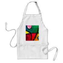 Groovy Bright Abstract Acrylic Art Apron