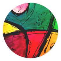 Groovy Bright Abstract Acrylic Art stickers by GroovyFinds Groovy Bright Abstract Acrylic Art stickers