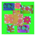 Groovy Bright Retro Flower's posters by pammys Groovy Bright Retro Flower's posters