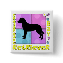 Groovy Chesapeake Bay Retriever Pinback Button