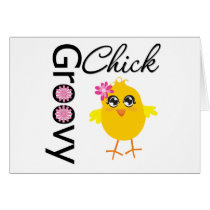 Groovy Chick cards by chicktshirts Groovy Chick cards
