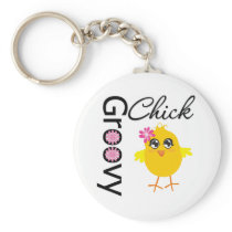 Groovy Chick Key Chains