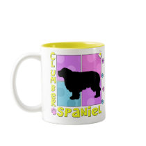 Groovy Clumber Spaniel Mugs