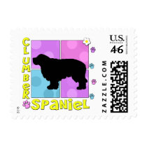 Groovy Clumber Spaniel Stamps