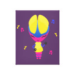 Groovy CMYK Robot Stretched Canvas Prints