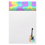 Groovy Colorful Acoustic Guitar stationery