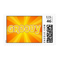 Groovy Colorful Postage postage