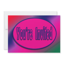 groovy colors stripes invitations