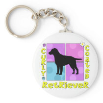 Groovy Curly Coated Retriever Key Chains