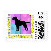 Groovy Curly Coated Retriever Stamp
