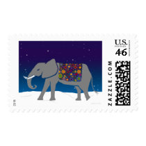 Groovy Elephant Postage Stamp
