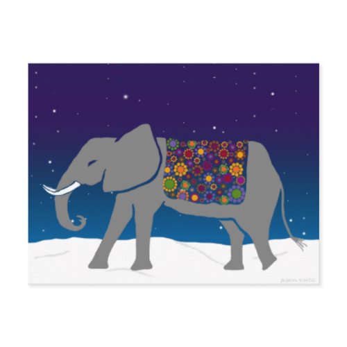 Groovy Elephant postcard