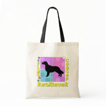 Groovy Flat Coated Retriever Tote Bags