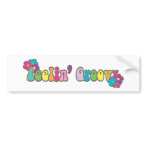 Groovy Floral Bumper Sticker bumper stickers by Hafapea Groovy Floral Bumper Sticker bumper stickers