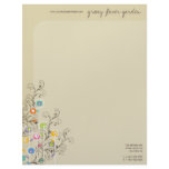Groovy Flower Garden Business Letterhead Template Groovy Flower Garden Business Letterhead Template
