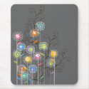 Groovy Flower Garden Mousepad by fat_fa_tin Groovy Flower Garden Mousepad