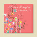 Groovy Flower Garden Save-the-Date / Gift / Favor magnets by fat_fa_tin Groovy Flower Garden Save-the-Date / Gift / Favor magnets
