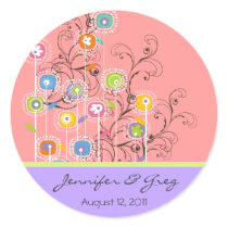 Groovy Flower Garden Save-the-Date / Gift / TQ / Sticker