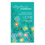 Groovy Flower Garden Whimsical Colorful Floral Business Card