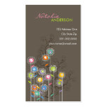 Groovy Flower Garden Whimsical Colorful Floral Business Card Template