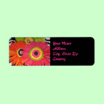 Groovy Gerbera Daisy Avery Label labels