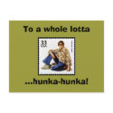 Groovy Greetings ~ 1970s Whole Lotta Hunka-Hunka postcard