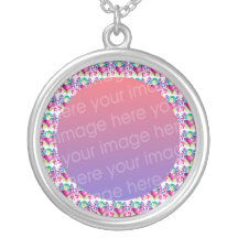 groovy hearts photo frame pendant