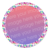 groovy hearts photo frame stickers