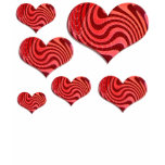 groovy hearts t-shirts