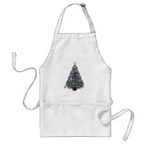Groovy Hippie Christmas Tree aprons