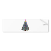 Groovy Hippie Christmas Tree bumper stickers by groovy_christmas Groovy Hippie Christmas Tree bumper stickers