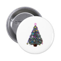 Groovy Hippie Christmas Tree buttons