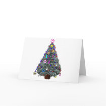 Groovy Hippie Christmas Tree cards