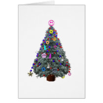 Groovy Hippie Christmas Tree cards