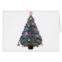 Groovy Hippie Christmas Tree cards