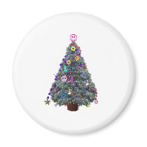 Groovy Hippie Christmas Tree magnets