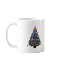 Árvore de Natal Groovy do Hippie canecas