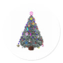 Groovy Hippie Christmas Tree stickers