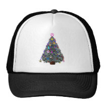 Groovy Hippie Christmas Tree hats