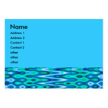 groovy horizon blue business cards