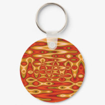 groovy horizon orange keychains by DonnaGraysonAbstract groovy horizon orange keychains